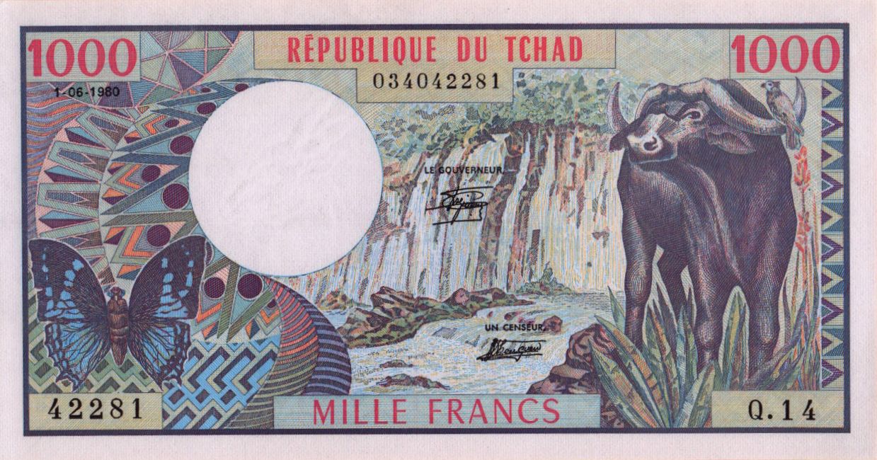 Chad 1000 1980 UNC P-7/a
